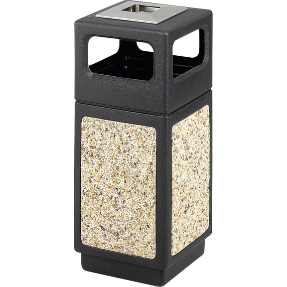 Scranton & Co Outdoor Aggregate Panel Side Opening Receptacle with Urn