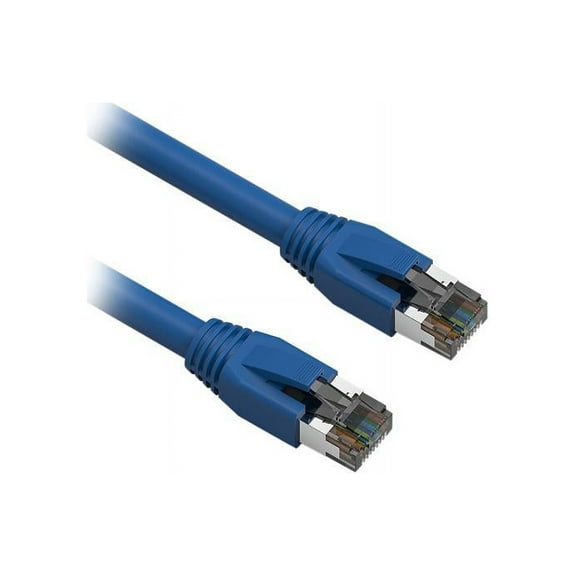 Nippon Labs Cat8 RJ45 10FT Ethernet Patch Internet Network LAN Cable, Indoor/Outdoor, 24AWG, Shielded Latest 40Gbps 2000Mhz, Weatherproof S/FTP for Router, PS4, PS5, Xbox, PoE, Switch, Modem (Blue)