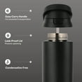thumbnail image 4 of TAL 24oz Stainless Steel 2-in-1 Straw and Chug Water Bottle with Push Lid, Black, 4 of 10