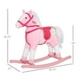 thumbnail image 5 of Kids Plush Rocking Horse Pony Toddler Ride On Animal Rocker with Electronic Sounds 110lbs Capacity, 5 of 6