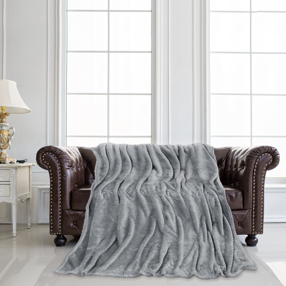 Details about   New Premium Eco-friendly Microfibre Fleece Queen Size Blanket Light Grey 