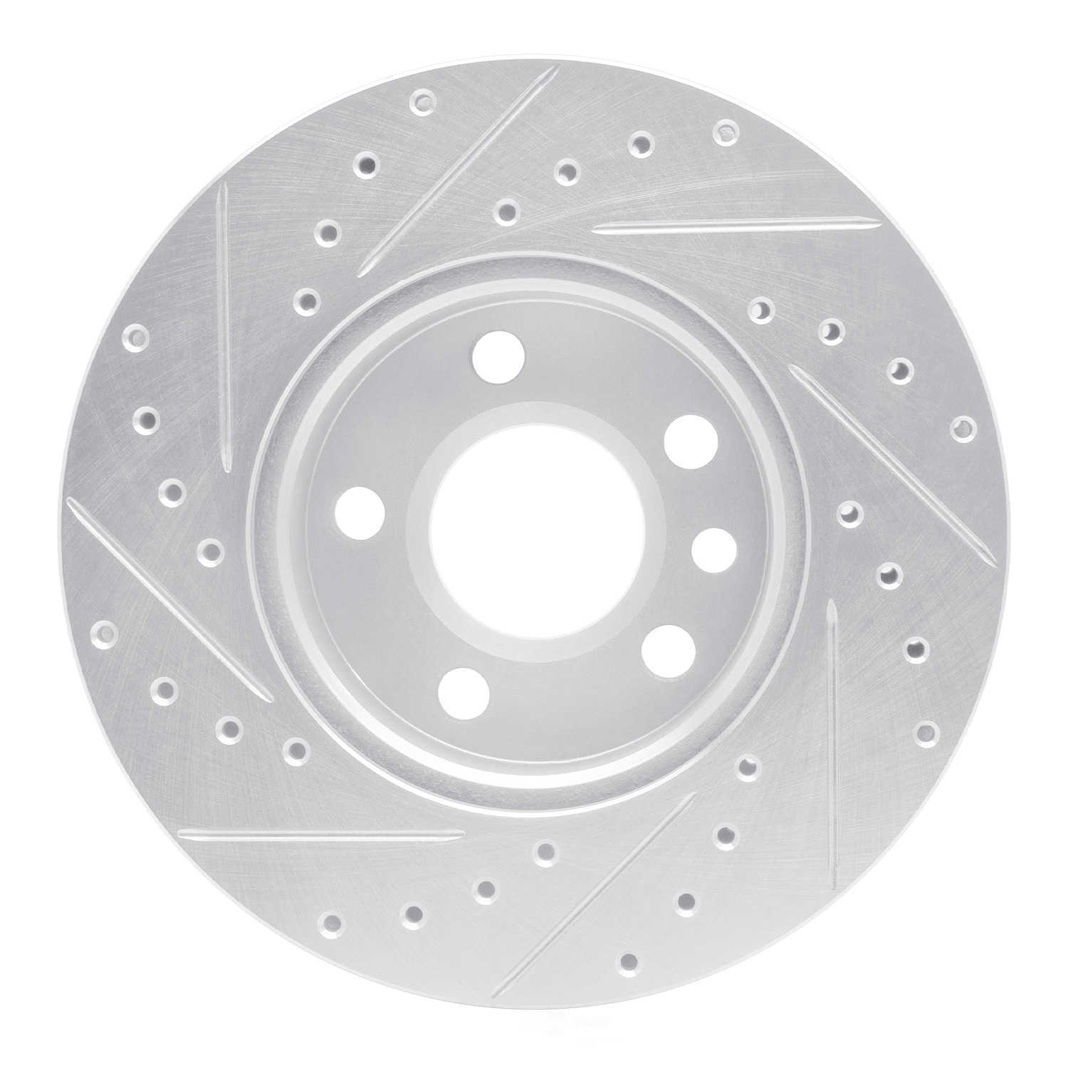 Dynamic Friction Company 631-74043R DFC Brake Rotor - Drilled And Slotted - Silver