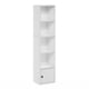 thumbnail image 1 of Estantería con estantería con armario de almacenamiento de 1 puerta Furinno Luder, color blanco, 1 of 8