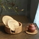 thumbnail image 3 of Juego de posavasos de ratán vietnamita hecho a mano, posavasos de ratán otoñal, tapete aislante térmico, accesorios de madera para guardar té, 3 of 5