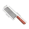 thumbnail image 3 of Special Offer! Stainless Steel Wooden Handle French Fry Knife Modern Kitchen French Fry Tool Potato Slicing, 3 of 6