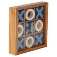thumbnail image 4 of Mainstays By Becky G. & Alejandra 6" Wood Tic Tac Toe Tabletop Decoration, Blue & Natural, 4 of 8