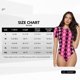 thumbnail image 5 of Balery pink and black argyle Body de cuello redondo de manga corta para mujer Tops de manga corta Tops básicos-Small, 5 of 7