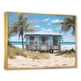thumbnail image 2 of Designart "Charm of Beachside Cottage II" Coastal Framed Wall Art - Coastal Green Coastal Windows Hallway Framed Wall Art Decor, 2 of 6