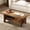 Dark Wood, variant on 43.3'' Rustic Farmhouse Coffee Table with Solid Fir Wood Top, Wedged Mortise and Tenon Design for Living Room