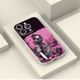 thumbnail image 4 of Mantenga su iPhone seguro y elegante con una divertida funda plateada mate con estampado de dibujos animados, diseñada para iPhone 15 Pro Max 14 13 12 Pro 11, 4 of 4