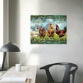 thumbnail image 4 of Nawypu Farmhouse Chicken Wall Art Country Roosters Hen Pictures Rustic Chicken Decor Canvas Painting Chicken Decorations Framed Artwork for Kitchen Bedroom Bathroom Living Room, 4 of 6
