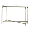 thumbnail image 3 of DecMode 44" x 33" Silver Metal Console Table with Mirrored Top and Acrylic Legs, 1-Piece, 3 of 8