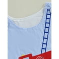 thumbnail image 6 of BemeyourBBs Baby Boy Summer Overalls Fire Engine Embroidery Round Neck Jumpsuit, 6 of 9