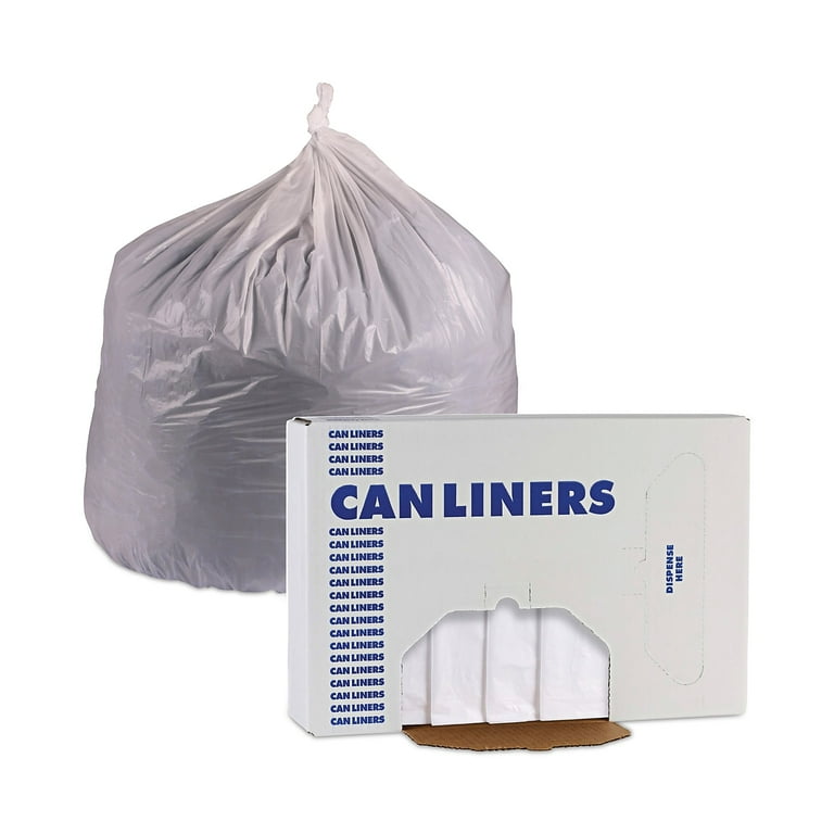 Linear Low Density Industrial Can Liners, 33 gal, 0.9 mil, 33 x 39, White, 100/Carton Linear Low Density Industrial Can Liners, 33 gal, 0.9 mil, 33 x 39, White, 100/Carton