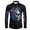 Art Goth Floral Skull, variant on Eagle 1776 California Pattern Hawaiian Shirts for Men USA Flag Patriotic Shirt with Button Slim-Fit Athletic T-shirt Long Sleeve Daily Wear Mens V-neck Lightweight Top