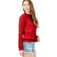 thumbnail image 3 of Made by Olivia Women's Basic Soft & Comfortable Pullover Fleece Crewneck Sweatshirt, 3 of 5