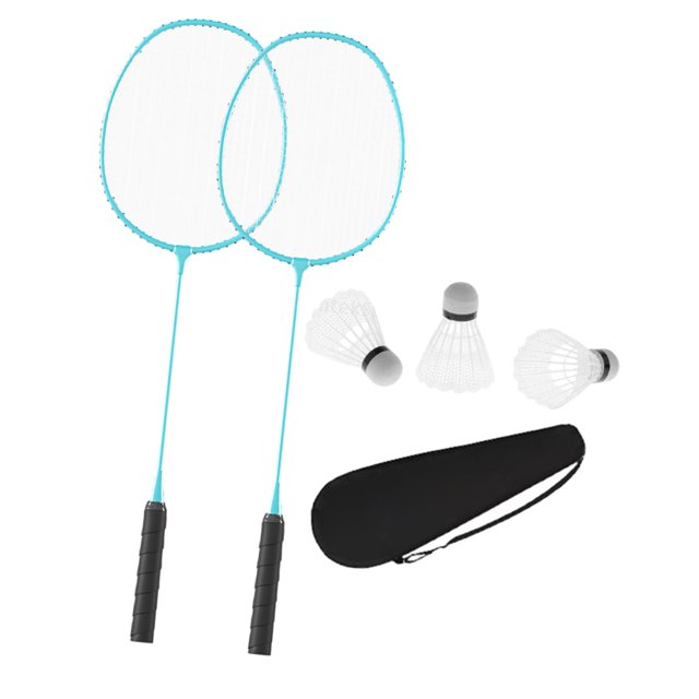 koolsoo Badminton Rackets Set 2 Player with Rackets Bag for Beginners Outdoor Indoor green