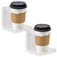 thumbnail image 2 of Gustave 2 Pack Adjustable Folding Boat Cup Holder Drink Holders with Screws & Stickers for Outdoor, Home, Car, RV (White), 2 of 7