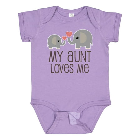 

Inktastic My Aunt Loves Me Gift Baby Boy or Baby Girl Bodysuit