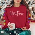 thumbnail image 2 of Enjoytime Christmas Womens Sweatshirt Cute Printed Crewneck Long Sleeve Pullover Tops Fall Winter Casual Plus Size Womens Clothing Red S, 2 of 8