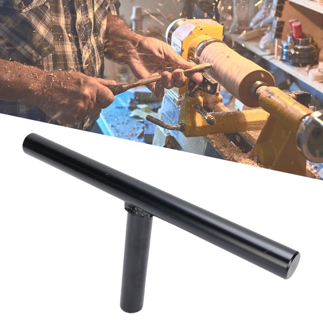 Wood Lathe Tool Rest, 12 Inch Easy Maintenance 1 Inch Dia Post Steel Construction Lathe Tool Support for Small Mid Size Lathes
