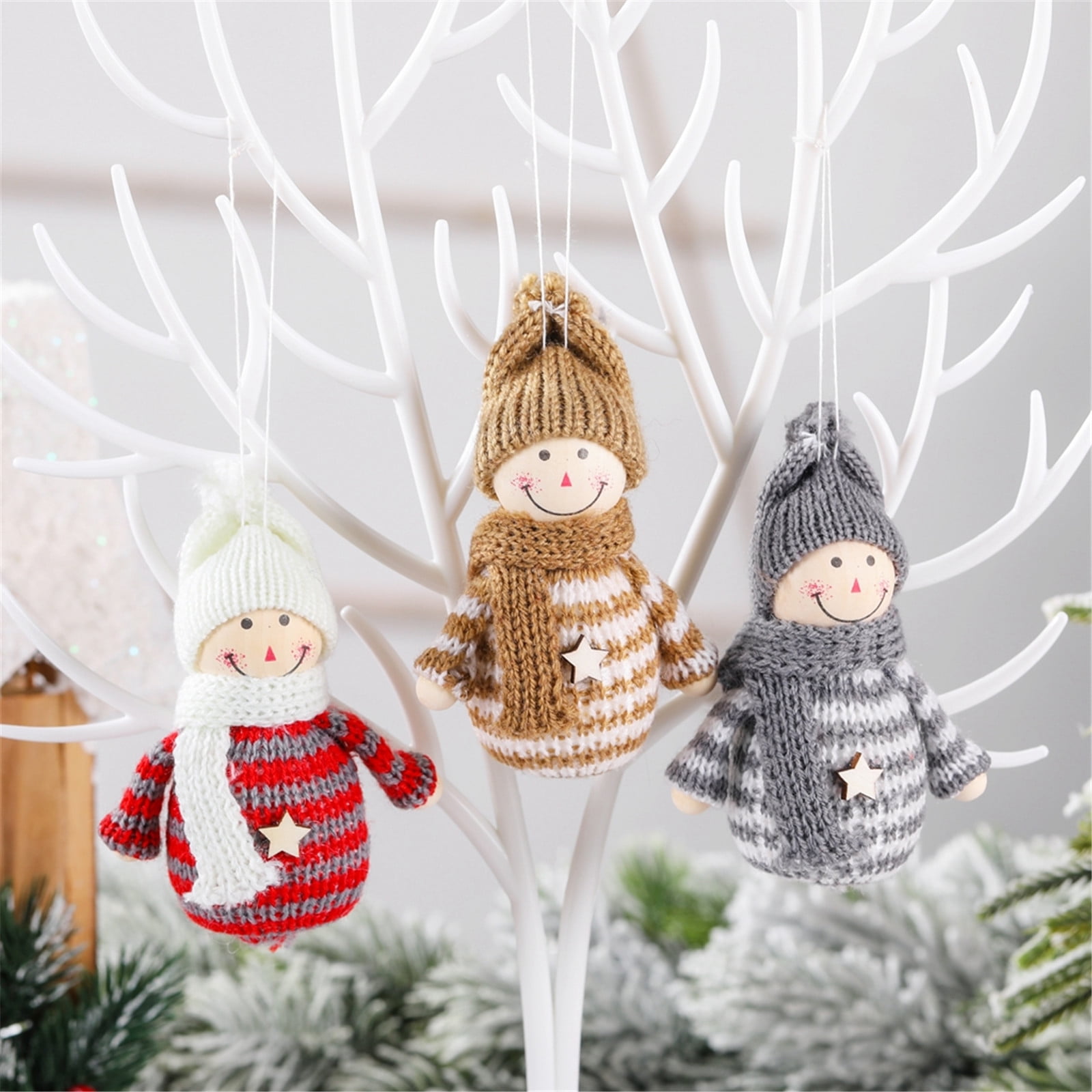 NEW Christmas Plush Doll Toy Christmas Tree Pendants Ornaments Home Decoration 