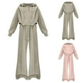 thumbnail image 4 of CONYUMN Outfits for Girls 10-12 Girl 2 Piece Outfits Fall Trendy Sweatsuit Oversized Sweatshirt Sweatpants Matching Sweat Set Kids Clothes Girls Size 10-12 (Green,120), 4 of 4