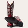 thumbnail image 6 of Women's Stetson Lauren Goat Boots Snip Toe Handcrafted Red, 6 of 6