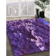 thumbnail image 3 of Ahgly Company Machine Washable Indoor Square Transitional Indigo Purple Area Rugs, 6' Square, 3 of 7