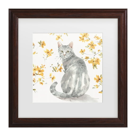 Lisa Audit 'Happy Yellow 14B' Matted Framed Art