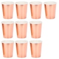 thumbnail image 2 of 20pcs Paper Cups Drinking Compostable Cup Recyclable Juice Cup for Party Coffee TeaRose Gold, 2 of 14