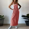 thumbnail image 2 of TrendOFT Combinaisons pour Femmes Décontractées d'Été Mode Amples Tendance à Encolure Carrée Sans Manches à Bretelles Combinaisons pour Femmes une Pièce Salopettes Rouge P, 2 of 5