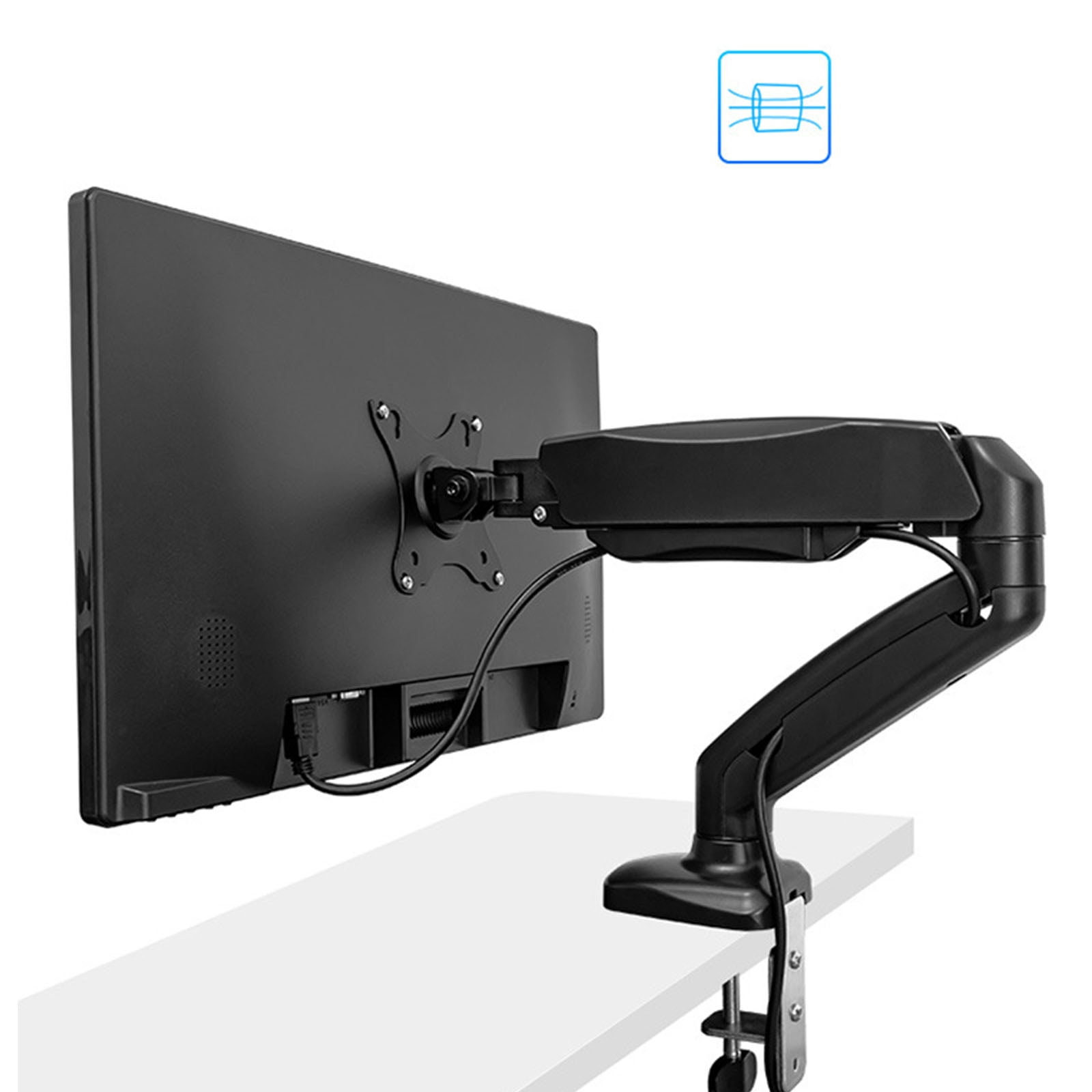 Monitor Stand Adjustable Spring Monitor Desk Mount Vesa Holder Bracket for w/ C-Clamp Mounting Base for 13-2