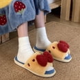 thumbnail image 6 of Penkiiy Warm Slippers for Women Cotton Slippers Winter Fashion Sweet Cotton Slippers Home Leisure Lovely Princess Wind Warm Plush Drag Yellow Slippers, 6 of 9