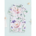 thumbnail image 4 of BemeyourBBs Toddler Baby Boy Girl One Piece Swimsuit Newborn Dinosaur Swimsuits Infant Bathing Suit UPF 50+ Rash Guard Zipper Swimwear Short Sleeve Summer Beachwear, 4 of 9