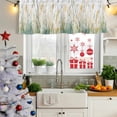 thumbnail image 5 of Botanical Green Yellow Curtain Valances for Windows, Kitchen Valance Window Treatments Panel 2 Pack, Spring Watercolor Leaf Plant Rod Pocket Short Curtains for Bathroom Bedroom 54 x 18 Inch, 5 of 8