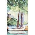 thumbnail image 2 of Slivka, Jane 21x32 Black Ornate Wood Framed with Double Matting Museum Art Print Titled - Docked By The Palms, 2 of 4