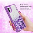 thumbnail image 6 of For Samsung Galaxy S20 Plus Case,Clear Liquid Glitter Waterfall Bling Protective Case for Galaxy S20 Plus - Purple, 6 of 7