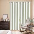 thumbnail image 3 of Sage Green Striped Kitchen Curtains 84 Inch Length, Modern Farmhouse Sage Green White Stripes Grommet Top Bedroom Living Room Curtains, Light Filtering Cafe Curtain Drapes 2 Panels Set 84''x84'', 3 of 9