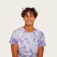 thumbnail image 3 of Dalix Ghost Embroidered Crystal Dye Short Sleeve Tee Lightweight Soft Cotton Shirt Mens in Lavender S Small, 3 of 5