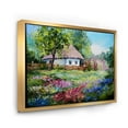 thumbnail image 4 of House With Blossoming Flowers On The Mountain I 32 in x 24 in Framed Painting Canvas Art Print, by Designart, 4 of 5