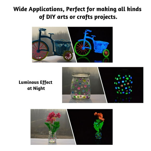 Acrylic 20g Glow in the Dark Fluorescent Colorful Acrylic Luminous Paint Bright Pigment DIY Crafts Painting Tool