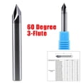 thumbnail image 6 of 60 Degree 2-Flute Carbide Chamfer Mill 6mm Shank V-Groove Tiain Cnc Router Bit, 6 of 7