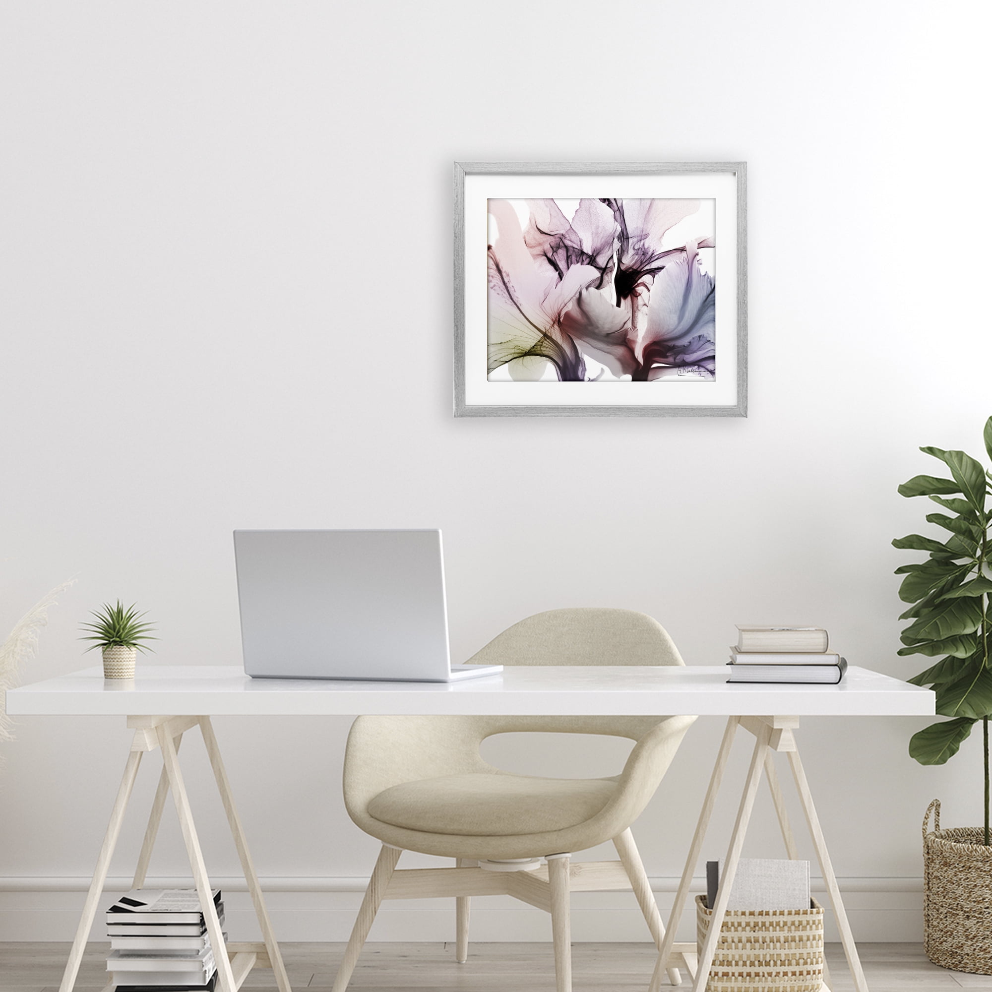 Stupell Industries Brilliant Song Flower Petals Gray Framed Print Under Glass, design by Albert Koetsier