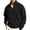 Black, variant on UDAUDU Mens Pullover Quarter Zip Lightweight Oversized Fleece Sweatshirt Drawstring Running Streetwear Lightweight Fall Winter Outfit 2XL