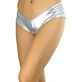thumbnail image 3 of ToBeInStyle Women's Micro Metallic Shorts - Silver - One Size, 3 of 6