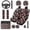 Pumpkin Skull, variant on XYZCANDO Spider Web Bats 14 Pack Car Seat Covers Full Set Steering Wheel Cover Center Console Pad Seat Belt Pads Headrest Covers Cup Coasters for Most Cars SUVs Sedans