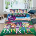 thumbnail image 2 of Chicas de Equestria Conjunto de sábanas temático, trío de piezas, cómodo y amigable con la piel, diseño único, regalo de decoración para el hogar para familiares, amigos y fans,135cm *200cm, 2 of 6