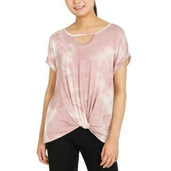 MSRP $29 Hippie Rose Juniors' Twist-Hem Keyhole-Cutout Top Size XS