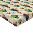 thumbnail image 4 of Ambesonne Skull Fitted Sheet, Rainbow Ombre Skeleton Heads, Twin Size, Champagne Multicolor, 4 of 5